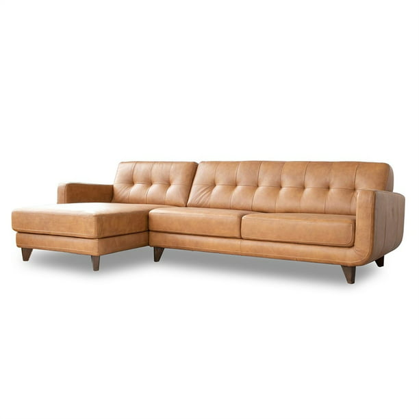 Tufted Tight Back Sectional Sofa, Office Leather Couch Sofa