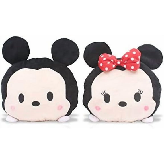 2 Pcs Set Mickey Minnie Plush Neck Rest Head Support Cushion Pillow for Car Travel