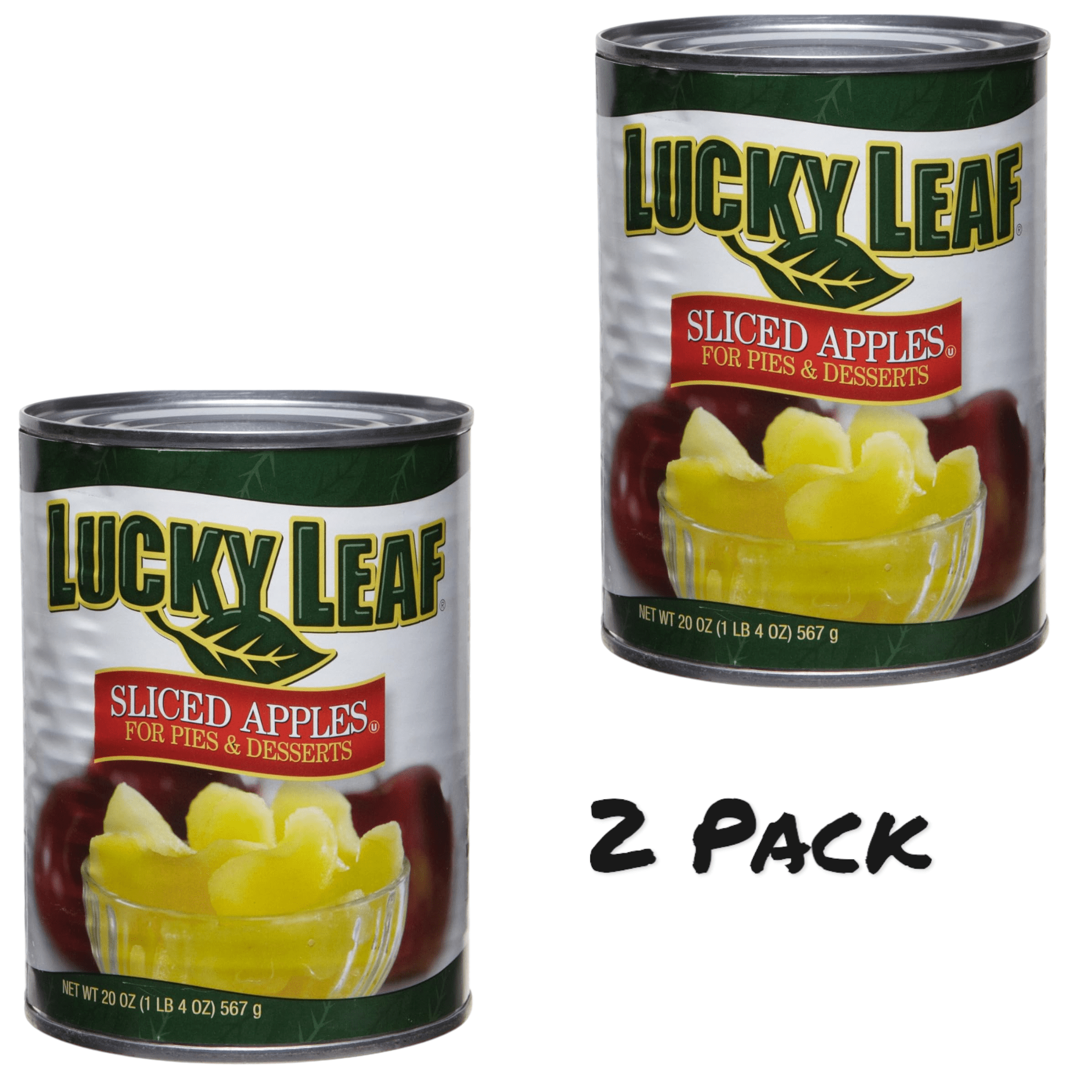 (2 pack) ( 2 Pack ) Lucky Leaf Sliced Apple for Pies & Desserts, 20 oz