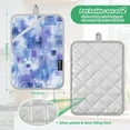 thumbnail image 3 of 2 Pack Pot Holders for Kitchen Heat Resistant Hot Pads Sets for Cooking Baking Blue Squares and Shapes, 3 of 7