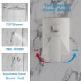 thumbnail image 6 of TROPOW Shower Faucets Sets Complete with 10" Rainfall Shower Head and Handle Set, Wall Mounted Shower Complete Combo, Copper red flush valve body, Square shower head, Brushed Nickel, 6 of 9