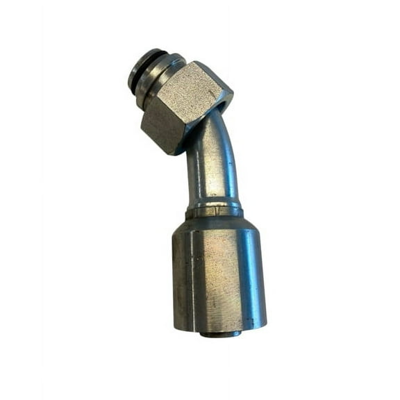 1/2" Hose X 22 DLF 45 Deg M 22 x 1.5 DKO-L Female, (24 Cone/O-Ring) Hydraulic Crimp Fitting, W-Series