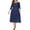 Dark Blue, variant on Babysbule Skirt for Women Plus Size Women's Fashion Large Size Hollow Lace Pocket Dress Evening Dress Long Skirt