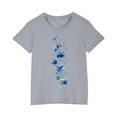 thumbnail image 2 of Shorts pour Filles, Robe à Manches Courtes, T-Shirt en Coton pour Tout-Petits Garçons Filles Mode Mignon Col Rond T-Shirt Imprimé Haut à Manches Courtes, 2 of 5