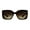 Tortoise Brown, variant on Mod Womens Thick Plastic Rectangular Retro Plastic Sunglasses Black Smoke