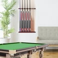 thumbnail image 6 of GSE Games & Sports Expert 6/8/12 Wall Mounted Billiard Cue Rack. Pool Cue Stick Rack with Screw Fitting for Game Room, Home, Bar - 12 Cue Mahogany, 6 of 8