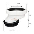 thumbnail image 3 of Offset Toilet Flange Connector Tub Drain System Tub Waste Drain System Shift 5cm, 3 of 8