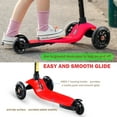 thumbnail image 5 of Scooter For Kids,3 Wheel Kick Scooter - Light Up Wheels,23”-30” Adjustable Height,Lean-To-Steer & Rear Brake,For Boys Girls Ages 3+,SC12 Red, 5 of 9