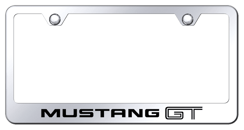 LF.MGT.EC Ford Mustang Mirrored Chrome Stainless Steel License Plate Frame