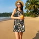 thumbnail image 3 of Balery Floral Insects Vestidos de verano para mujer con estampado: vestido holgado sin mangas, vestido playero informal y cómodo para días calurosos., 3 of 7
