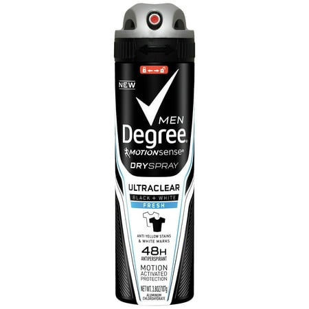 Endurance Anti Perspirant Deodorant Spray - (2 pack) Degree Men UltraClear Black & White Fresh Antiperspirant Deodorant Dry Spray, 3.8 oz