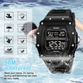 thumbnail image 4 of SKMEI Mens Digital Sports Watches Multifunctional 50M Waterproof LED Alarm Backlight Watch, 4 of 8