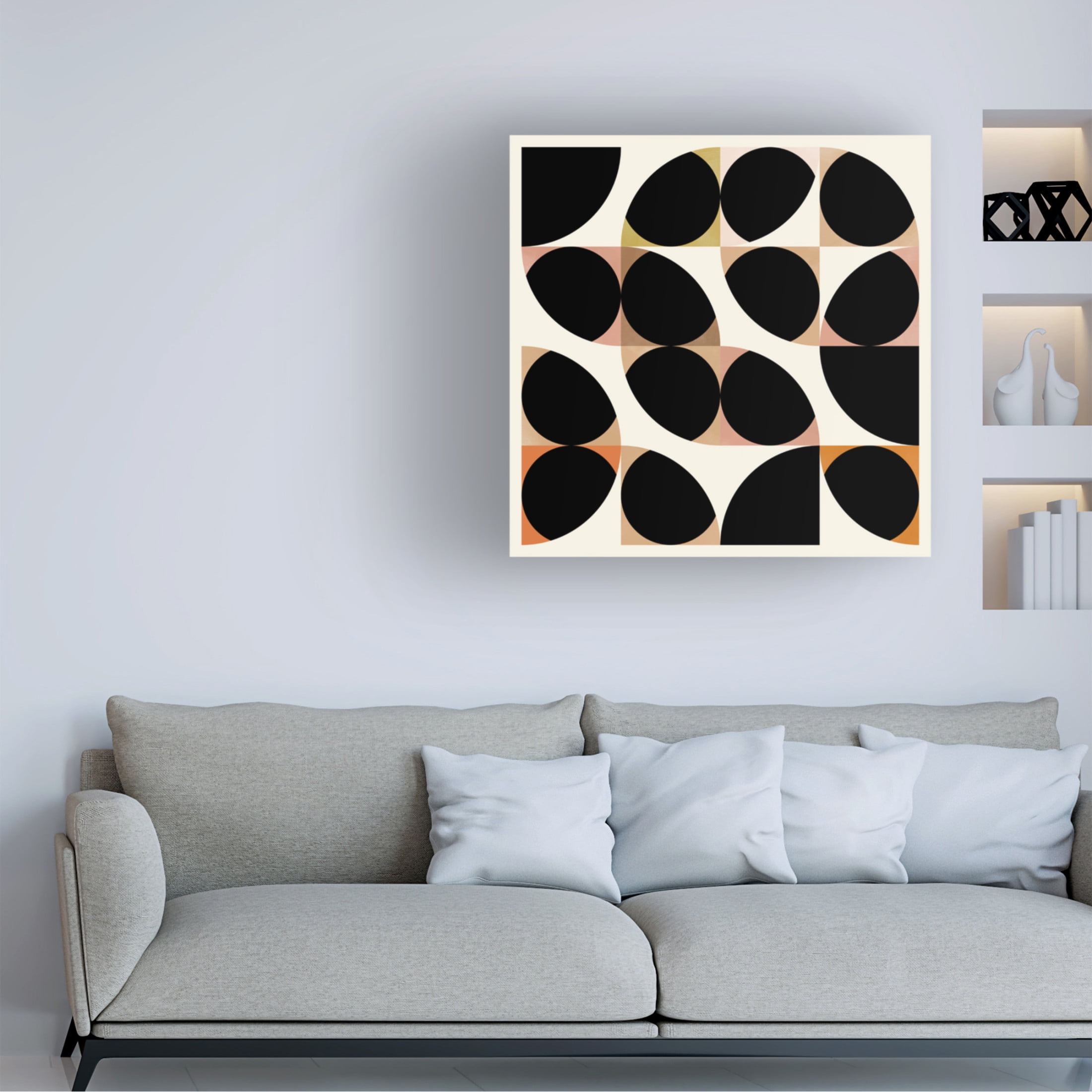 Trademark Fine Art Ana Rut Bre Circles Nov 19 B Unround Dots Canvas Wall Art