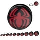 Marvel SPMNUP06-0PR Bouchons Acryliques avec Logo Spider-Man & 44; Noir et Rouge - Taille 0 – image 1 sur 1