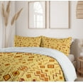 thumbnail image 6 of Ambesonne African Duvet Cover Sets, Quirky Art Forms, 2-Queen, Sand Brown Ginger, 6 of 7