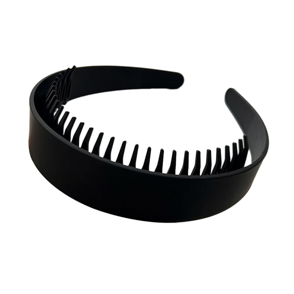 mdesiwst Women Headband Extra-Wide Anti-Slip Teeth Plastic Hair Hoop Strong Fixation Hairband Washing Face Hair Accessory