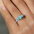 thumbnail image 4 of Gem Stone King 1.93 Ct Oval Blue Apatite 925 Sterling Silver Ring (Size 5), 4 of 6