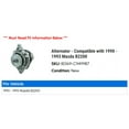 thumbnail image 2 of Alternator - Compatible with 1990 - 1993 Mazda B2200 1991 1992, 2 of 2
