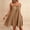 Coffee, variant on Asgosdo Women Summer Dresses Cotton Sleeveless Pleated Open Back Drawstring Loose Fit Casual Midi Dress