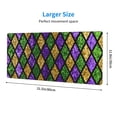 thumbnail image 2 of Rocae Mardi Gras Shiny Green Purple for Gaming Mouse Pad, Mouse Pad Large, Office Computer Keyboard Mousepad, Keyboard and Mouse Pad with Stitched Edges,31.5 x 11.8 in, 2 of 5