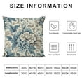 thumbnail image 5 of COMIO Blue Flowers Pillow Covers Leaf Floral Pillow Cover Home Decorative Sofa Leaves Vintage Pillow Cases Cushion Cover, 5 of 5