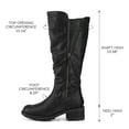 thumbnail image 4 of Pennysue Women's Knee High Boots Black 2 Inch Side Zipper Boots 6.5M, 4 of 8