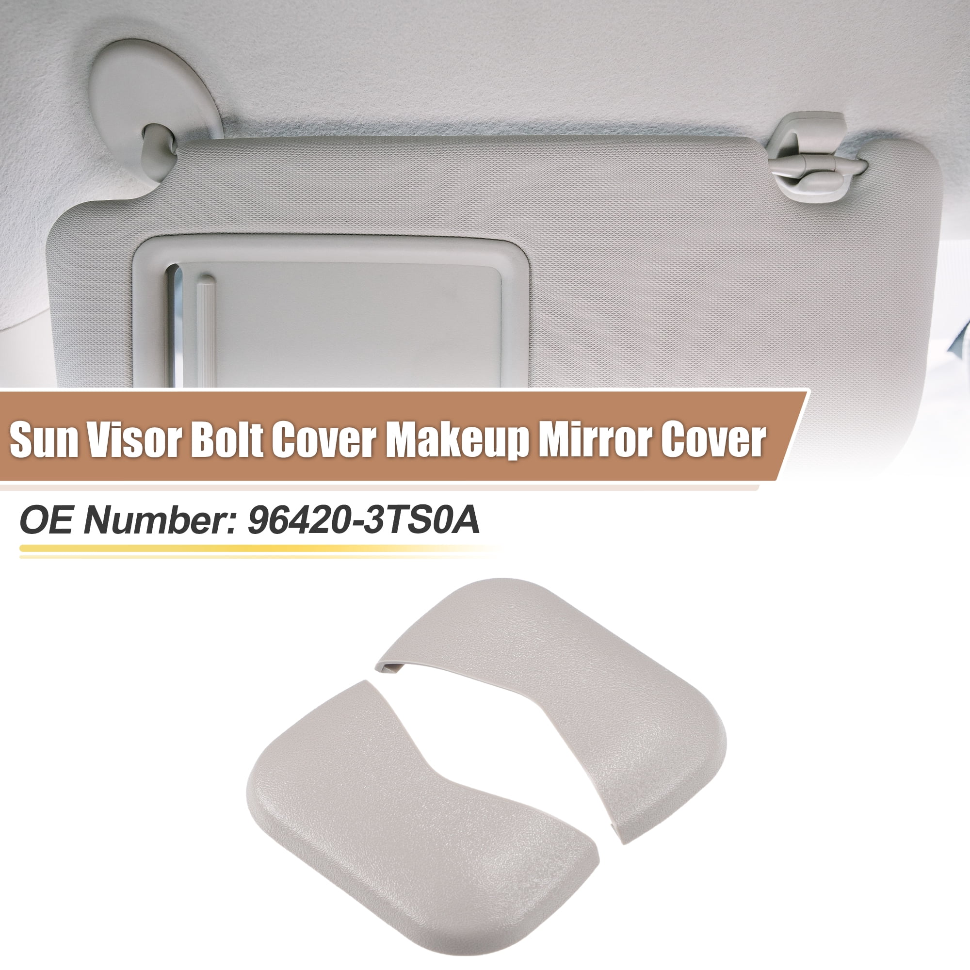Unique Bargains 2Pcs Plastic Sun Visor Bolt Cover for Nissan Maxima Gray
