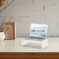 thumbnail image 3 of LNGOOR Clear Acrylic Monitor Stand Transparent Monitor Riser Stand for Computer Laptop, 3 of 6