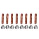 thumbnail image 4 of Tuerca de seguridad para pernos de turbo, 8 piezas M8 1,25 Kit de hardware para colector de escape Kit de pernos de extensión para colector de admisión Optimizado para la excelencia, 4 of 9