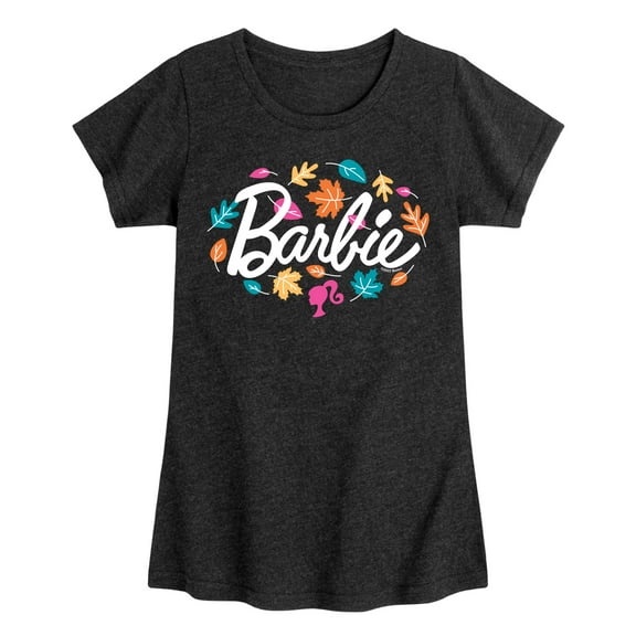 Barbie - Leaves Swirling - Toddler And Youth Girls Raglan Graphic T-Shirt
