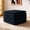 Blue, variant on Large Ottoman for Living Room, Extra Seating & Coffee Table for Sofa, Plush Corduroy Pouf Footrest, No Assembly Needed, Rectangle Floor Ottoman, Black