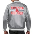 thumbnail image 2 of Men's Starter  Gray Boston Red Sox Printed Team Logo Satin Varsity Full-Snap Jacket, 2 of 2
