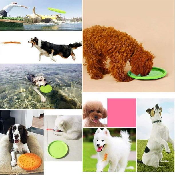 2 Pcs Dog Frisbee Training Throwing Chewing Toys Flying Discs