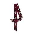 thumbnail image 1 of INSPIRE CHIC Foulard Moulant Femme Mince Long Foulard de Cou Mode Bandeau Imprimé Léopard Ceinture Sac Poignée Accessoire Rouge Vin 88x5cm/35x2", 1 of 5