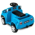 thumbnail image 4 of Heavy Hauling Truck with Trailer Toddler Ride-On Toy by Kid Trax, blue, 4 of 8