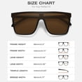 thumbnail image 4 of Fozono Oversized Flat Top Shield Sunglasses, Unisex One Piece UV Protection, 4 of 6
