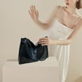 thumbnail image 6 of Btomtd Trendy Ladies' Tote Bag and Shoulder Bag, Large Capacity Soft Leather Bucket Purse with Handcarry, Casual Crossbody Bag and Carryall Handbag, Black, 6 of 9