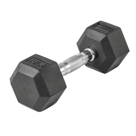 UPC: 0816142018533 | Lifeline Premium Rubber Hex Dumbbell  Single  10 lbs