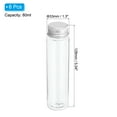 thumbnail image 2 of Uxcell 80ml Plastic Test Tubes with Screw Caps, 6Pcs 128x33mm Flat Bottom Tubes for Party Decoration, Silver Tone, 2 of 6