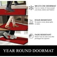 thumbnail image 3 of A1HC Indoor Outdoor Mat, Front and Back Entrance Welcome Mats, Front Door Patio Mats 36X60 Inches, Non-Slip Easy Clean Entrance Washable Large Size Doormats, Red Criss Cross, 3 of 7