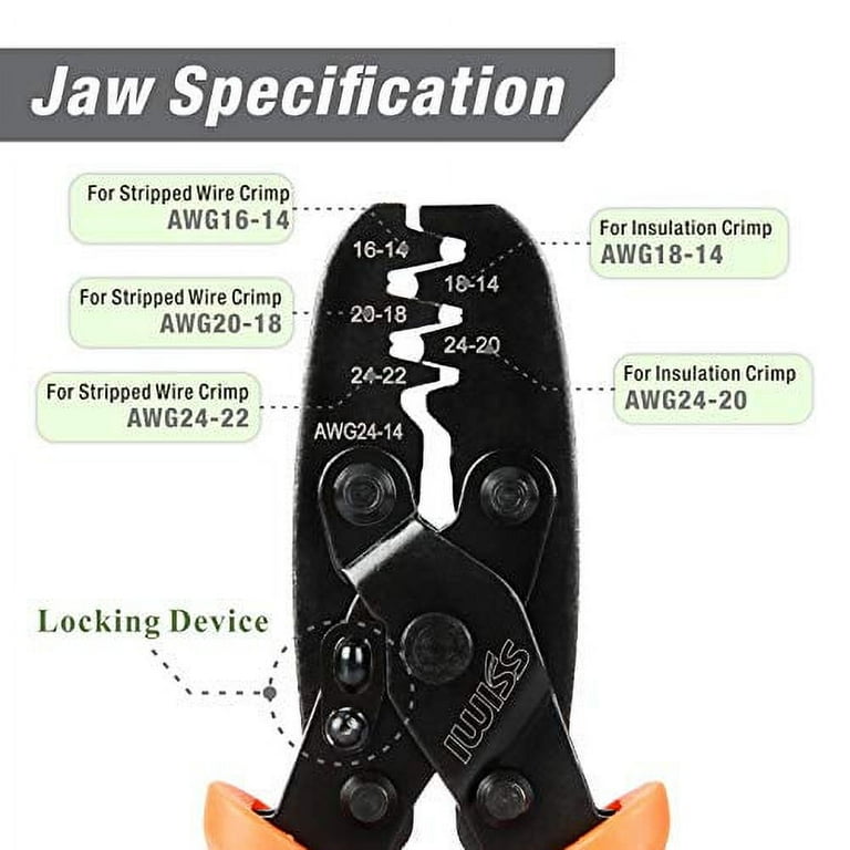 IWISS Non Insulated Open Barrel Terminal Crimp Tool - Wire IWISS Non Insulated Open Barrel Terminal Crimp Tool - Wire