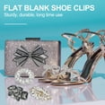 thumbnail image 6 of Uxcell Rhinestone Shoe Clips, 1 Pair Detachable Classic Fashion Sparkling Bow Heels Accessories Decoration Silver, 6 of 7