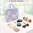 thumbnail image 5 of FORMRS Womens Corduroy Tote Bag Crossbody Shoulder Handbag with Pocket, Pink Daisy, 5 of 7