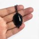 thumbnail image 3 of Collar con colgante de camafeo de cristal negro vintage para mujer, joyería de moda, 3 of 3