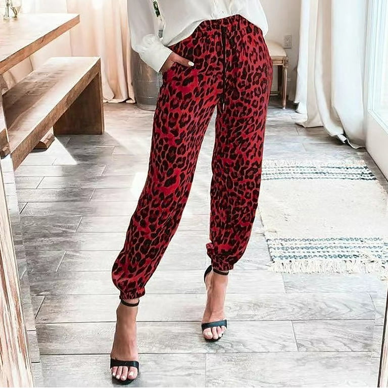 Women's leopard sweatpants hotsell