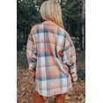 thumbnail image 3 of Women's Light Pink Plaid Corduroy Patchwork Chest Pocket Shacket - [ZhiHiMeRi] | (US 12-14)L, 3 of 10