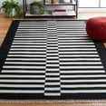 thumbnail image 2 of SAFAVIEH Striped Kilim Priscilla Striped Area Rug, Black/Ivory, 5' x 8', 2 of 8