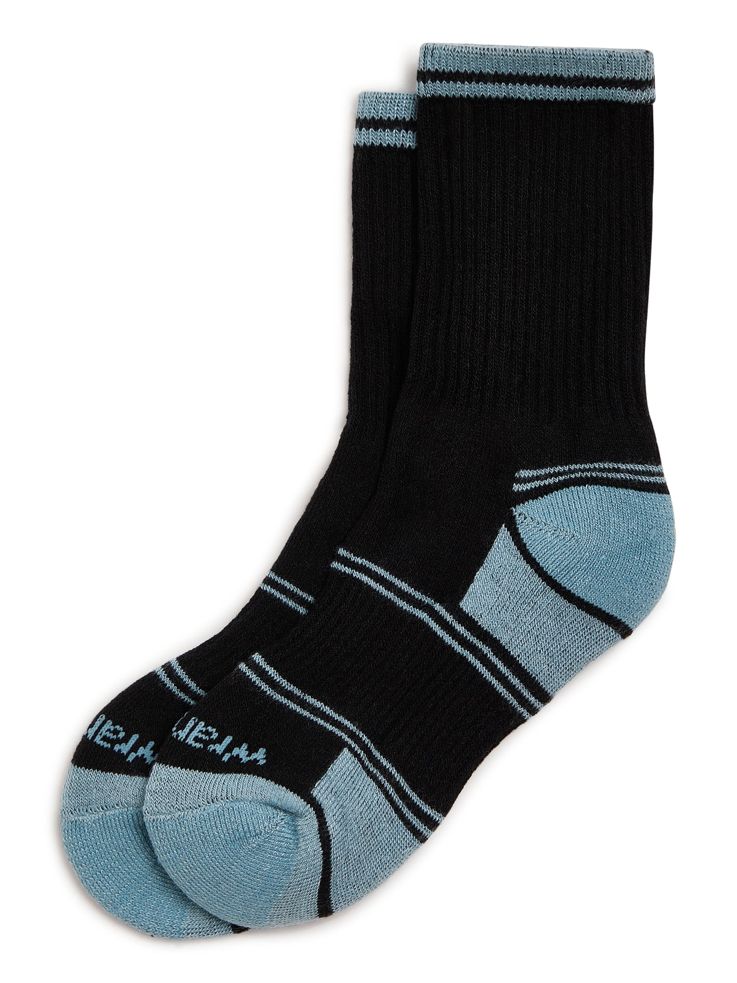Wrangler Boys' Essentials Cool Comfort Crew Socks, Assorted Cushioned Socks for Kids, Medium, 6-Pack