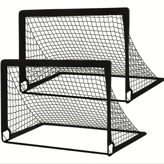 Kids Soccer Goals For Backyard Set Of 2, 4x3 Ft Portable Pop Up, Soccer Nets For Backyard For Kids Youth Outdoor Sports Games