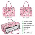 thumbnail image 2 of Large Capacity Tote Bag,Strawberry Plants Fruit Leaf Stripe Handbag Fashion Luxury Tote Bag,15.7"x13"x 5.1" Inches,Laptop Compatible, 2 of 6